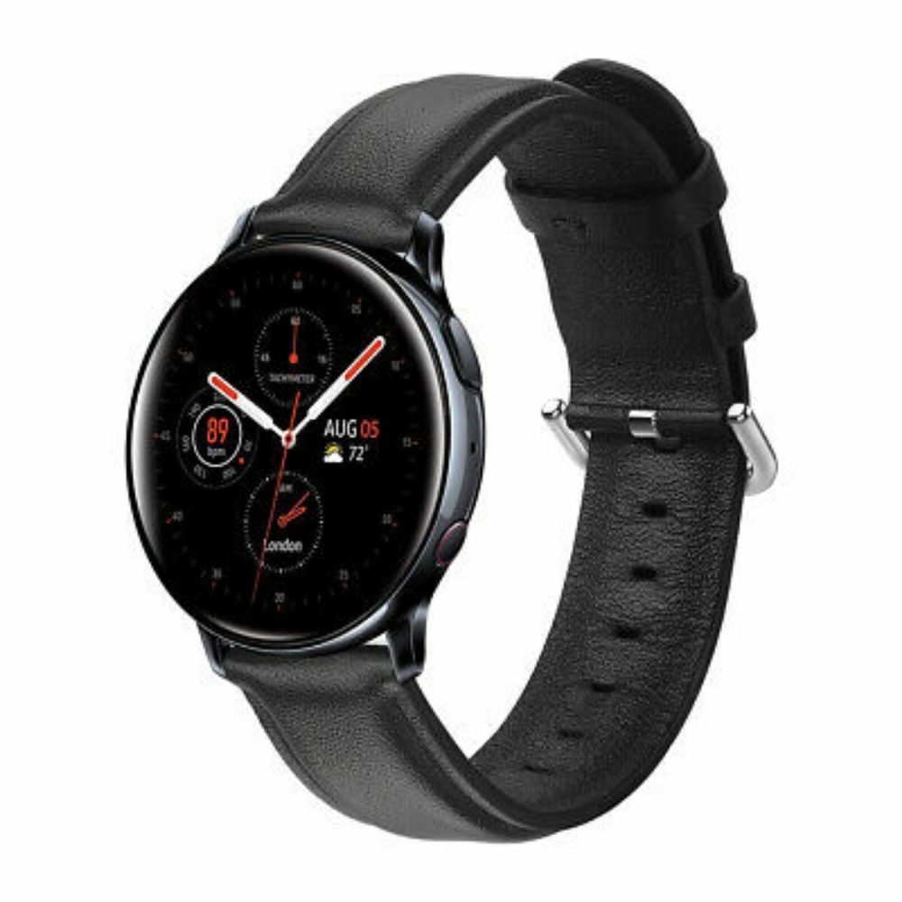 Black leather band -samsung active 2 watch 40mm
